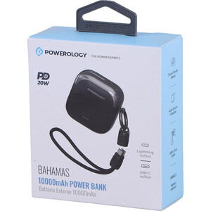 پاور بانک فست شارژ پاورولوژی Bahamas PPBCHA103 PD 22.5W ظرفیت 10000 میلی آمپر ساعت
