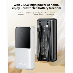 پاور بانک فست شارژ اوی P57K PD 22.5W ظرفیت 20000 میلی آمپر ساعت