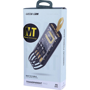 پاور بانک فست شارژ گرین لاین Transparent Pro GNTRAPB10KBK PD 22.5W ظرفیت 10000 میلی آمپر ساعت