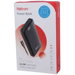 پاور بانک فست شارژ هترون HPB1055G QC PD 22.5W ظرفیت 10000 میلی آمپر ساعت