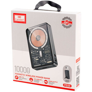 پاور بانک بی سیم فست شارژ ارلدام ET-PD20 PD 15W ظرفیت 10000 میلی آمپر ساعت