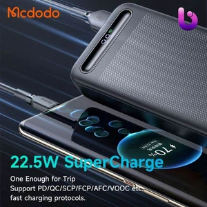 پاور بانک فست شارژ مک دودو MC-389 QC PD 22.5W ظرفیت 20000 میلی آمپر ساعت