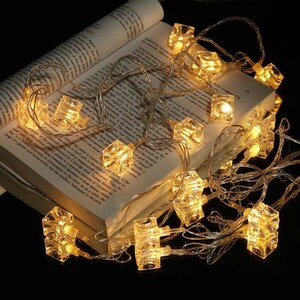 ریسه طرح مکعب 20 لامپ 4 متری
