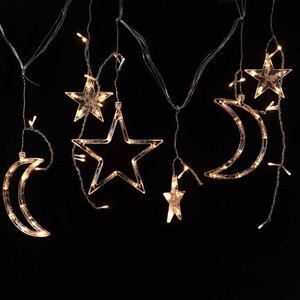 ریسه طرح ماه و ستاره آفتابی 4 متری