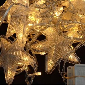 ریسه پرده ای طرح ستاره والونی آفتابی 3 متری