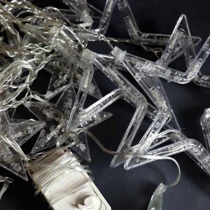 ریسه طرح ستاره پرده ای آفتابی طول 3 متر
