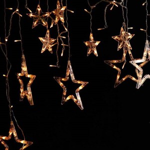 ریسه طرح ستاره پرده ای آفتابی طول 3 متر