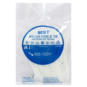 بست کمربندی MST MS-100Y 2.5*100mm بسته 100 عددی