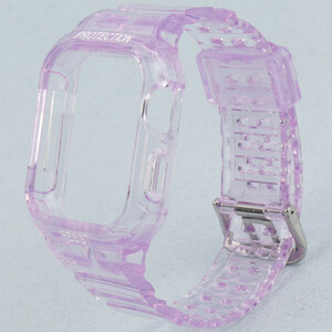 بند اپل واچ شفاف رنگی Slicto + کاور صفحه 42/44/45mm