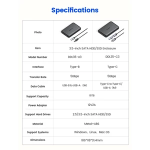 باکس هارد 3.5 اینچی HDD/SSD اوریکو DDL35-C3