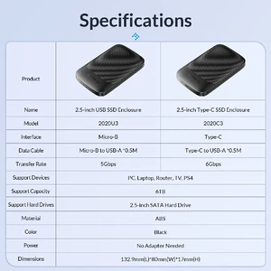 باکس هارد 2.5 اینچی HDD/SSD اوریکو 2020C3-V1