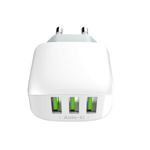 شارژر دیواری فست شارژ LDNIO A3312 3Port 3.4A 17W  به همراه کابل تایپ سی