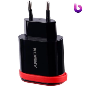 شارژر سیم وصل تایپ سی Arson AN-06 + دو پورت USB