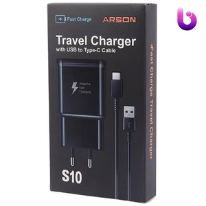 شارژر دیواری فست شارژ Arson S10 2A 10W + کابل تایپ سی