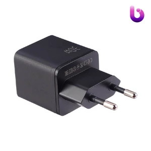 شارژر دیواری فست شارژ Hatron HWC2301PQ 2Port QC3.0 PD 3A 30W + کابل تبدیل تایپ سی