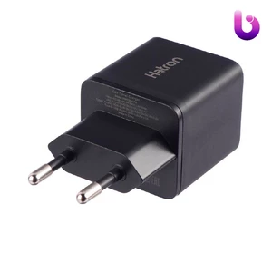 شارژر دیواری فست شارژ Hatron HWC2301PQ 2Port QC3.0 PD 3A 30W + کابل تبدیل تایپ سی