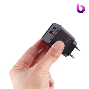 شارژر دیواری فست شارژ Hatron HWC2301PQ 2Port QC3.0 PD 3A 30W + کابل تبدیل تایپ سی