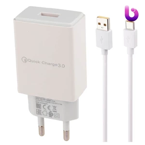 شارژر دیواری فست شارژ Realme AK933 HY-23 QC3.0 PD 2.5A 18W + کابل تایپ سی