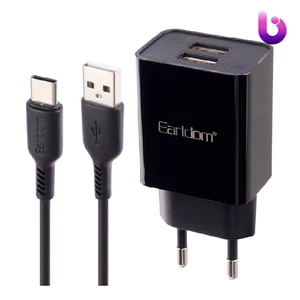 شارژر دیواری Earldom ES-194 2.1A 10.5W + کابل تایپ سی