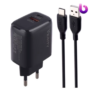 شارژر دیواری فست شارژ Verity AP 2126 QC3.0 PD 3A 33W + کابل تایپ سی