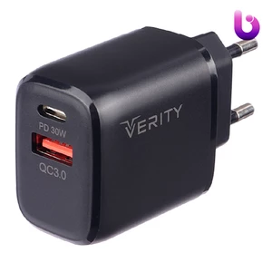 شارژر دیواری فست شارژ Verity AP 2126 QC3.0 PD 3A 33W + کابل تایپ سی