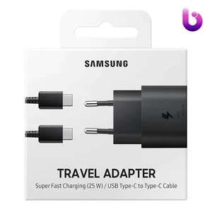 شارژر دیواری فست شارژ اورجینال Samsung EP-TA800XBEG PD 25W Type-C + کابل Type-C