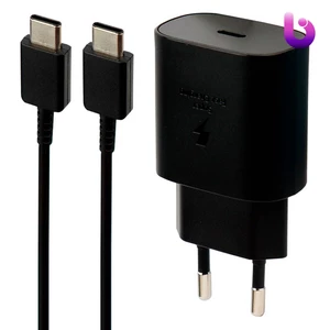 شارژر دیواری فست شارژ اورجینال Samsung EP-TA800XBEG PD 25W Type-C + کابل Type-C
