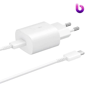 شارژر دیواری فست شارژ اورجینال Samsung EP-TA800XBEG PD 25W Type-C + کابل Type-C