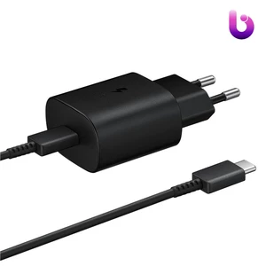 شارژر دیواری فست شارژ اورجینال Samsung EP-TA800XBEG PD 25W Type-C + کابل Type-C