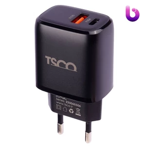 شارژر دیواری فست شارژ TSCO TTC 65 QC3.0 PD 3A 20W + کابل تایپ سی