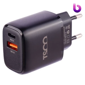 شارژر دیواری فست شارژ TSCO TTC 65 QC3.0 PD 3A 20W + کابل تایپ سی
