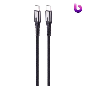 شارژر دیواری فست شارژ Hiska H-126 GaN 2Port QC3.0 PD 5A 65W + کابل تبدیل تایپ سی