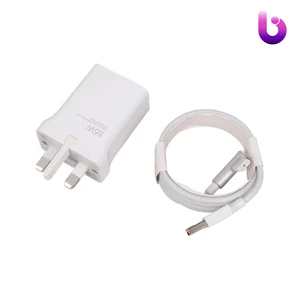 شارژر دیواری فست شارژ Xiaomi Redmi Note 12 Pro 5A PD 55W سرجعبه + کابل تایپ سی و جعبه گوشی