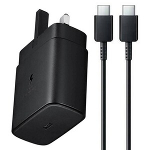شارژر دیواری فست شارژ Samsung EP-TA845XBEGCN 3A PD 45W Type-C + کابل تبدیل تایپ سی