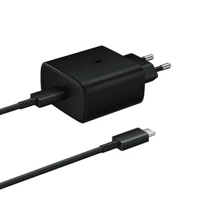 شارژر دیواری فست شارژ Samsung Note 20 EP-TA845 3A PD 45W Type-C + کابل تبدیل تایپ سی