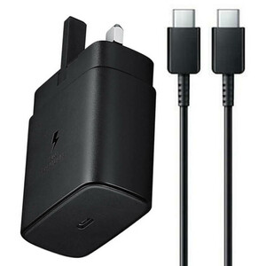 شارژر دیواری فست شارژ Samsung EP-TA845XBEGCN 3A PD 45W Type-C + کابل تبدیل تایپ سی