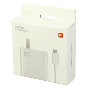 شارژر دیواری فست شارژ Xiaomi MDY-12-ES High Copy 6.1A QC3 PD 67W + کابل تایپ سی