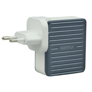 شارژر دیواری فست شارژ Nitu NTPD19 4Port 4.5A QC3.0 PD 39W + کابل تایپ سی و تبدیل EU