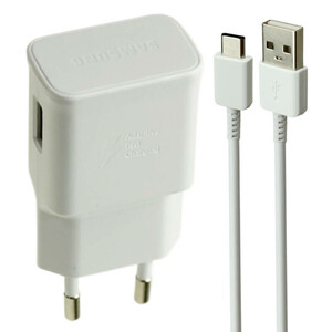 شارژر دیواری فست شارژ Samsung S10 EP-TA200 2A 15W سرجعبه + کابل تایپ سی