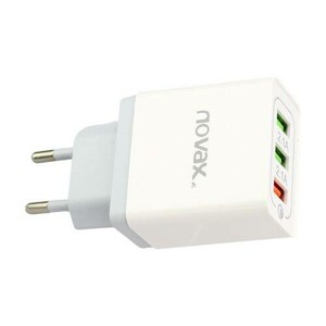 شارژر دیواری فست شارژ Novax Ch-102 3Port QC3 2.4A PD + کابل Type-C