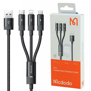 کابل 3 سر فست شارژ Mcdodo CA-579 3A 1.2m