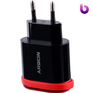 شارژر سیم وصل آیفونی Arson AN-06 + دو پورت USB