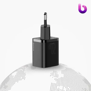 شارژر دیواری فست شارژ Baseus TZCCSUP-B 3A QC3.0 PD 20W Type-C + کابل Type-C to Lightning
