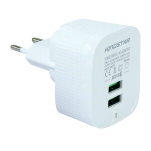 شارژر دیواری KingStar KW152i 2.4A 12W + کابل آیفونی