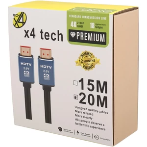 کابل HDMI v2.0 4K ایکس فورتک X4Tech طول 20 متر