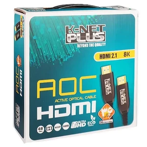 کابل HDMI 8K فیبر نوری کی نت پلاس KP-A160 طول 25 متر