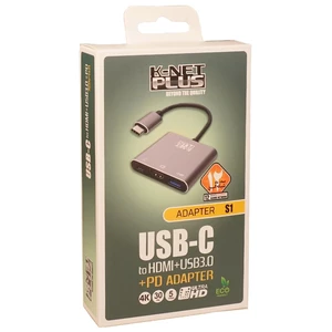 تبدیل Type-C به HDMI/Type-C/USB3.0 کی نت پلاس KP-S1