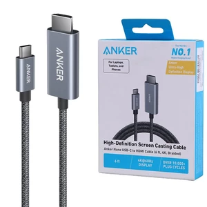 کابل تبدیل Type-C به HDMI انکر A87E0H12 طول 1.8 متر