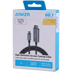 کابل تبدیل Type-C به HDMI انکر A87E0H12 طول 1.8 متر