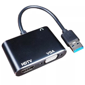 تبدیل USB3.0 به HDMI/VGA کی نت K-CO82